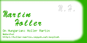 martin holler business card